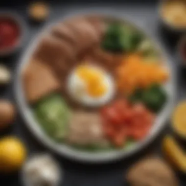 Balanced Meal for Fitness Success A balanced meal showcasing proteins, carbs, and healthy fats to support fitness goals.