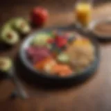 A plate of nutrient-rich foods ideal for pre-workout consumption.