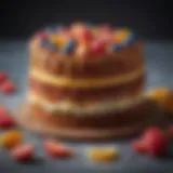 A beautifully layered piecaken showcasing vibrant colors and textures.
