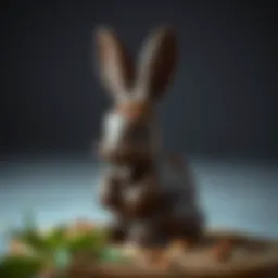 Artisan-crafted dark chocolate bunny
