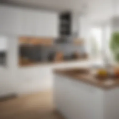 Organized kitchen space with white cabinetry enhancing aesthetics