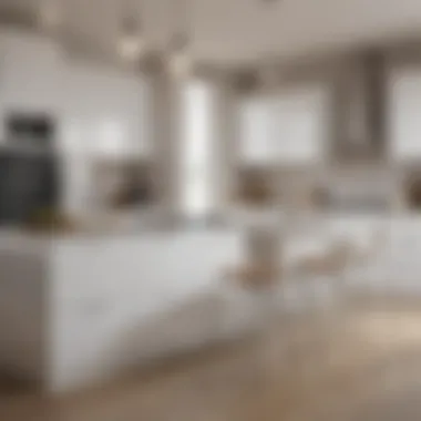 Stylish white cabinets complementing a modern kitchen design