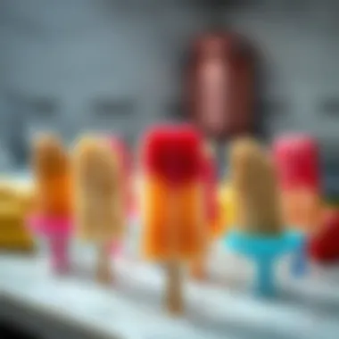 A selection of homemade frozen treats on display