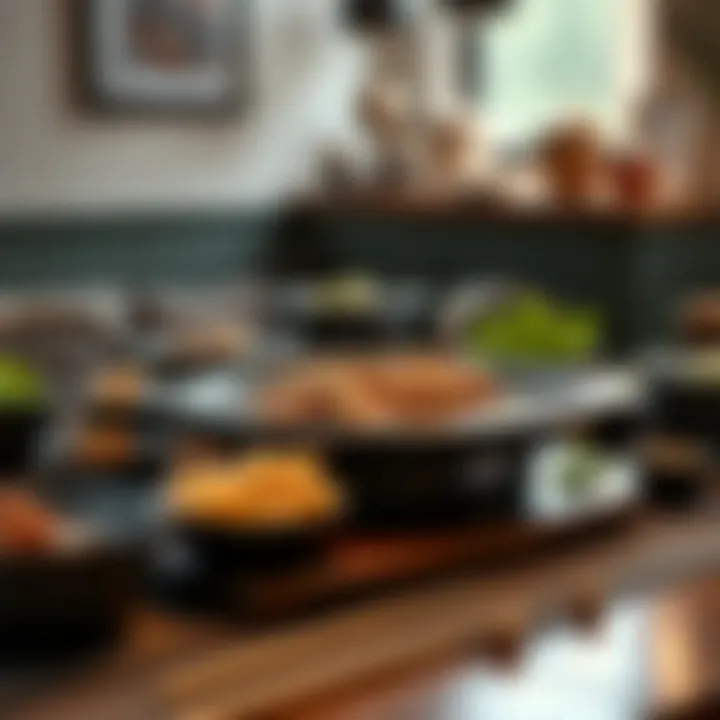 Elegant hot plate set up for hot pot dining