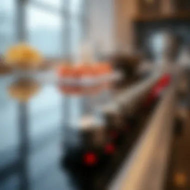 Close-up of a hot plate showcasing adjustable temperature settings