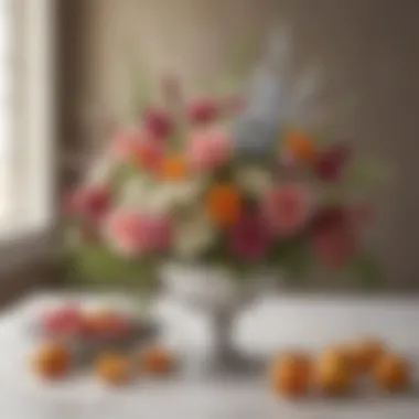 Elegant Floral Arrangement An elegant floral arrangement with a heartfelt message
