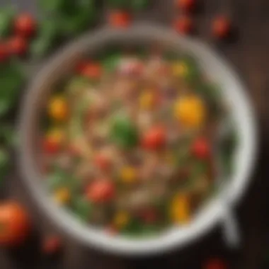 Nourishing Legume Salad A vibrant salad featuring colorful vegetables and legumes