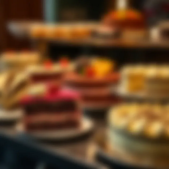 Vibrant Cakes and Desserts A vibrant assortment of cakes and desserts