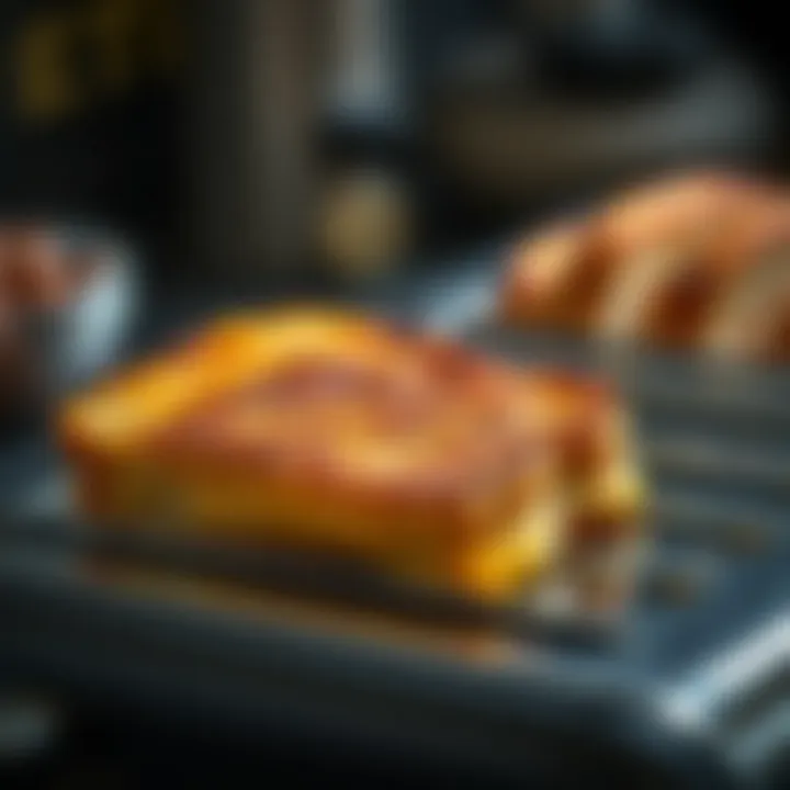 The Art of Toaster Grilling Technique A close-up of a toaster showcasing the unique grilling technique for making grilled cheese sandwiches.