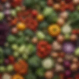 A vibrant assortment of low-carb vegetables for a keto diet