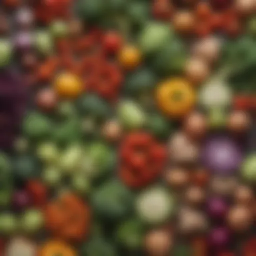 A vibrant assortment of low-carb vegetables for a keto diet