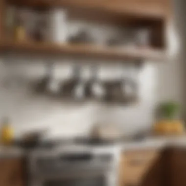 Innovative Kitchen Organization with Mug Hangers Creative organization strategy using under shelf mug hangers in a kitchen