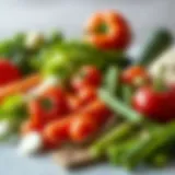 Fresh vegetables ideal for a low-carb diet