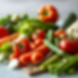 Fresh vegetables ideal for a low-carb diet