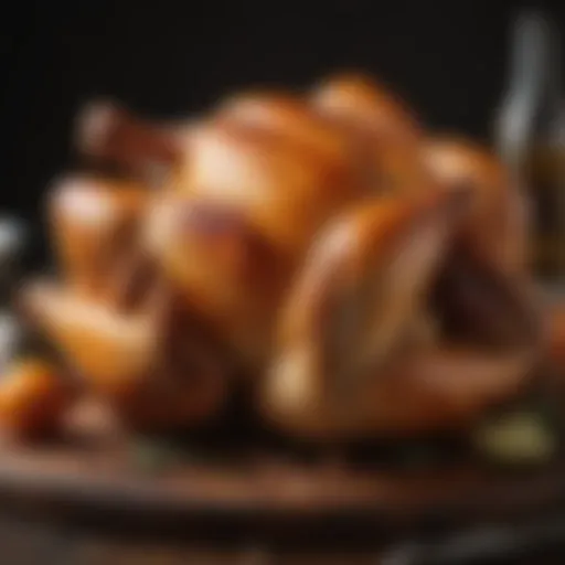 A perfectly roasted whole chicken with crispy skin