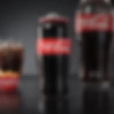 Coke Zero can on a sleek table with a glass beside it