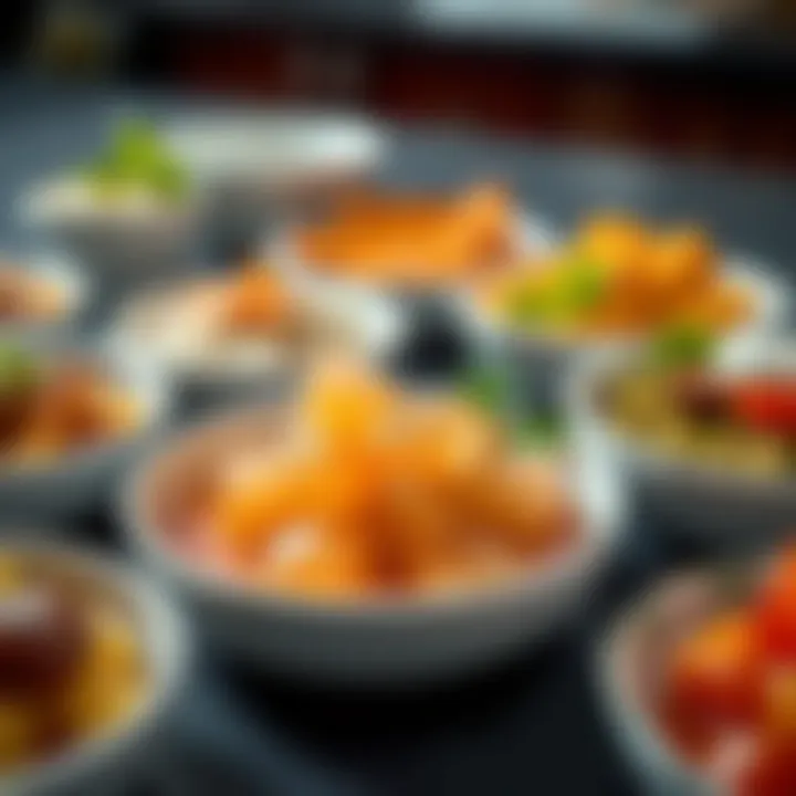 Culinary Applications of Gelatin Powder A variety of dishes utilizing gelatin powder, highlighting its culinary versatility