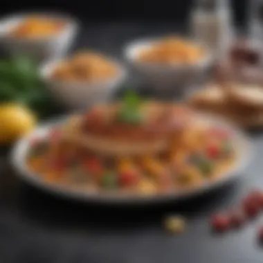 Artful Presentation with Hag Flavor Artful presentation of dishes enhanced by hag flavor