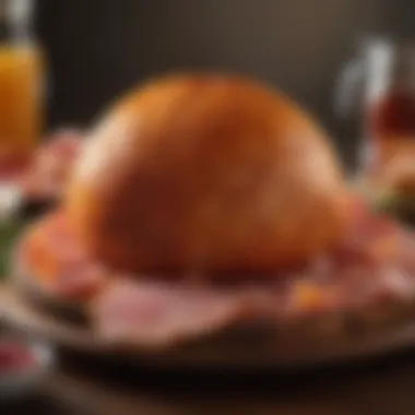 Delicious Honey Baked Ham on a platter