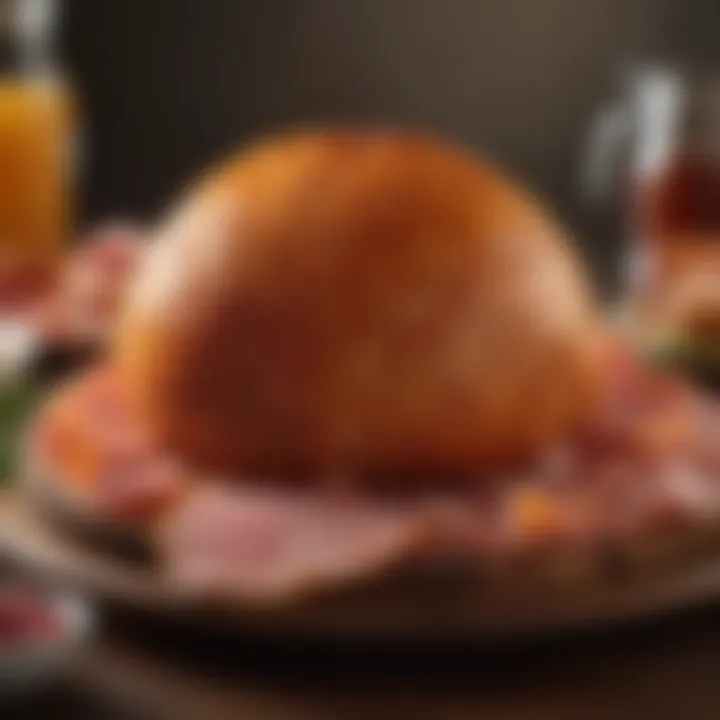Delicious Honey Baked Ham on a platter
