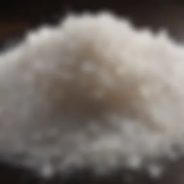 The Unique Texture of Kosher Salt A close-up of kosher salt crystals