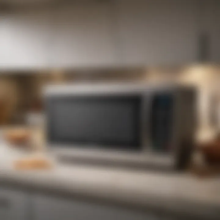 Microwave in a modern kitchen setting