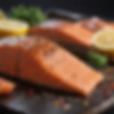 Salmon Nutritional Profile Nutritional chart showcasing salmon's low-carb profile.
