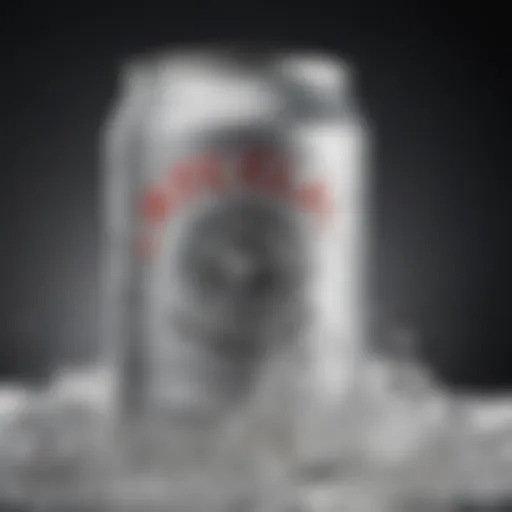 Close-up of a can of White Claw with condensation