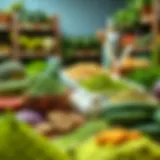 A vibrant assortment of green superfoods