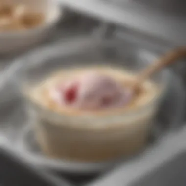 Close-up view of the Cuisinart Ice Cream Freezer Bowl highlighting its functional components