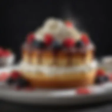 An artistic interpretation of cost-efficient baking methods used for creating Berry Chantilly Cake.