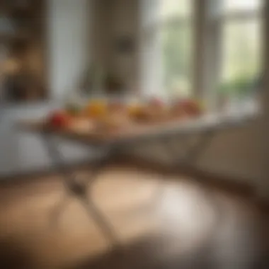 Versatile used folding table in a home setting