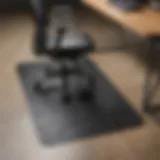 Ergonomic floor mat in a modern office setting
