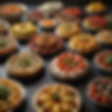 Assorted Vegetarian Appetizers for a Festive Gathering A beautifully arranged table filled with assorted vegetarian appetizers