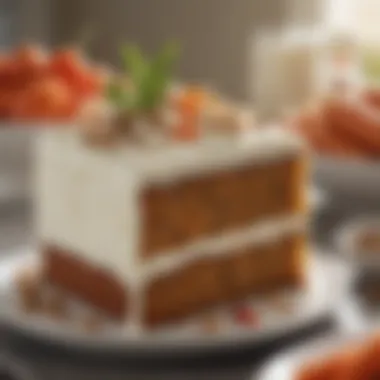 Close-up of the ingredients used in Walmart's carrot cake, emphasizing freshness