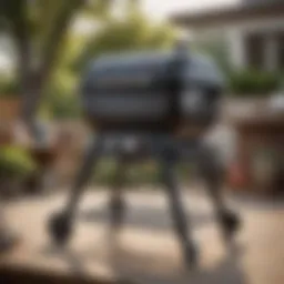 A sleek Weber propane gas grill showcasing its modern design and features.