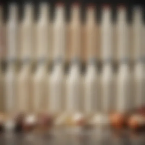 An assortment of milk types showcasing dairy and plant-based options.