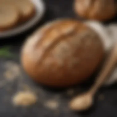 Ingredients for making wheat free oat bread displayed artistically