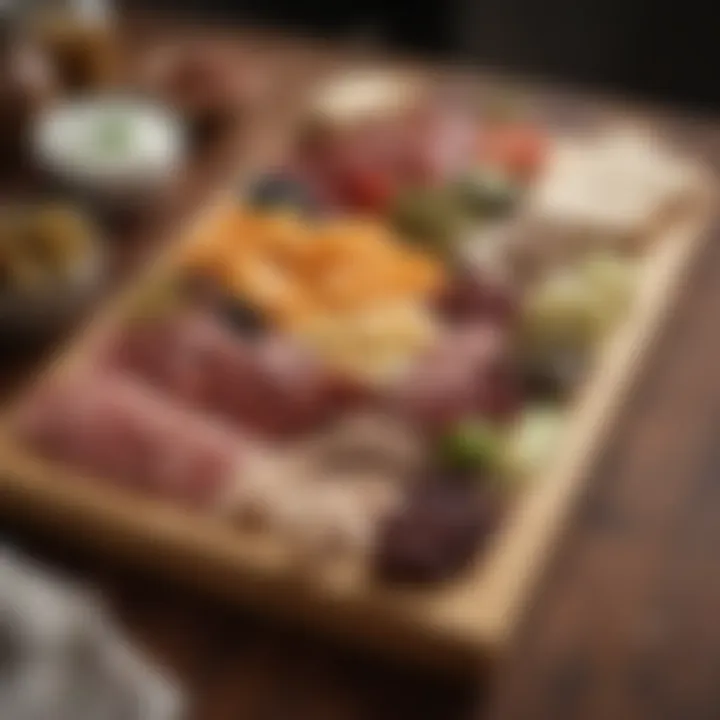 Sustainable bamboo charcuterie board with artisanal touches