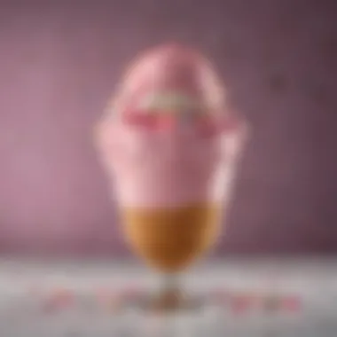 Decadent Bubblegum Ice Cream Sundae Bubblegum ice cream sundae topped with sprinkles