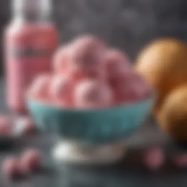 Delicious Homemade Bubblegum Ice Cream Homemade bubblegum ice cream in a bowl