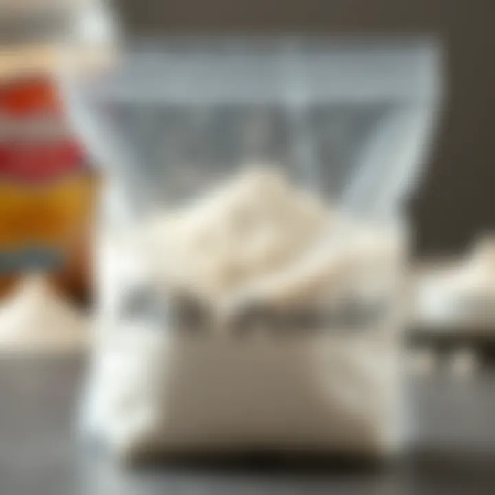 Quality Malt Powder Ready for Purchase Close-up of high-quality malt powder in a clear bag