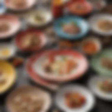 Close-Up of Unique Plate Designs for Culinary Enthusiasts Close-up of unique plate designs for culinary enthusiasts