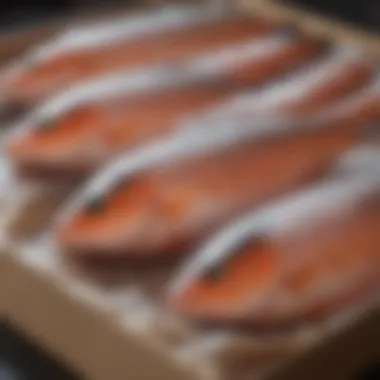 Packaged Fish for Delivery Freshly packaged fish ready for delivery