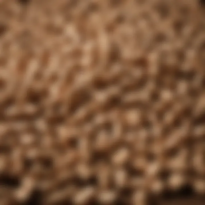 Close-up of wood pellets used in smokers