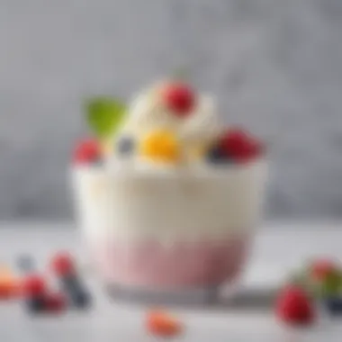Innovative Yogurt Flavor Combinations Flavorful yogurt creations with toppings and garnishes